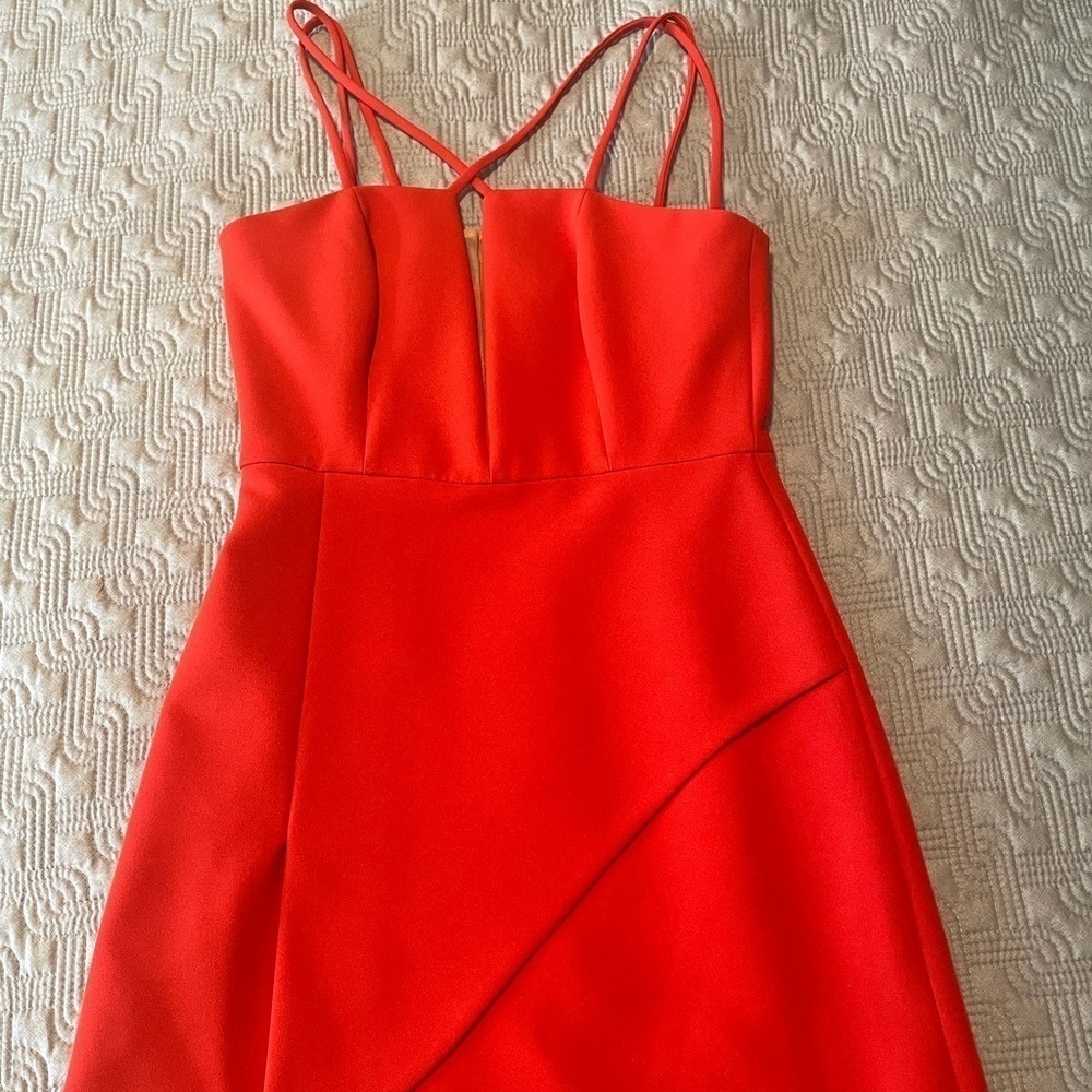 BCBGMaxAzria Curry Red Mini Dress